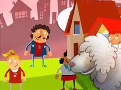 Animation film fox and sheep
